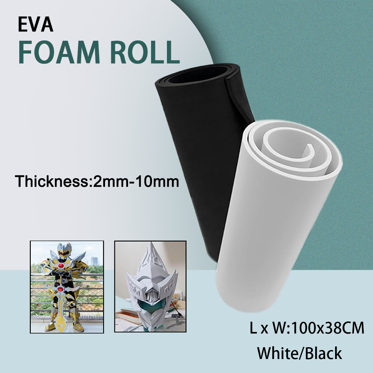 Craft Foam Roll - EVA-Schaumrolle, Schwammpapier, 2 mm–10 mm dick,