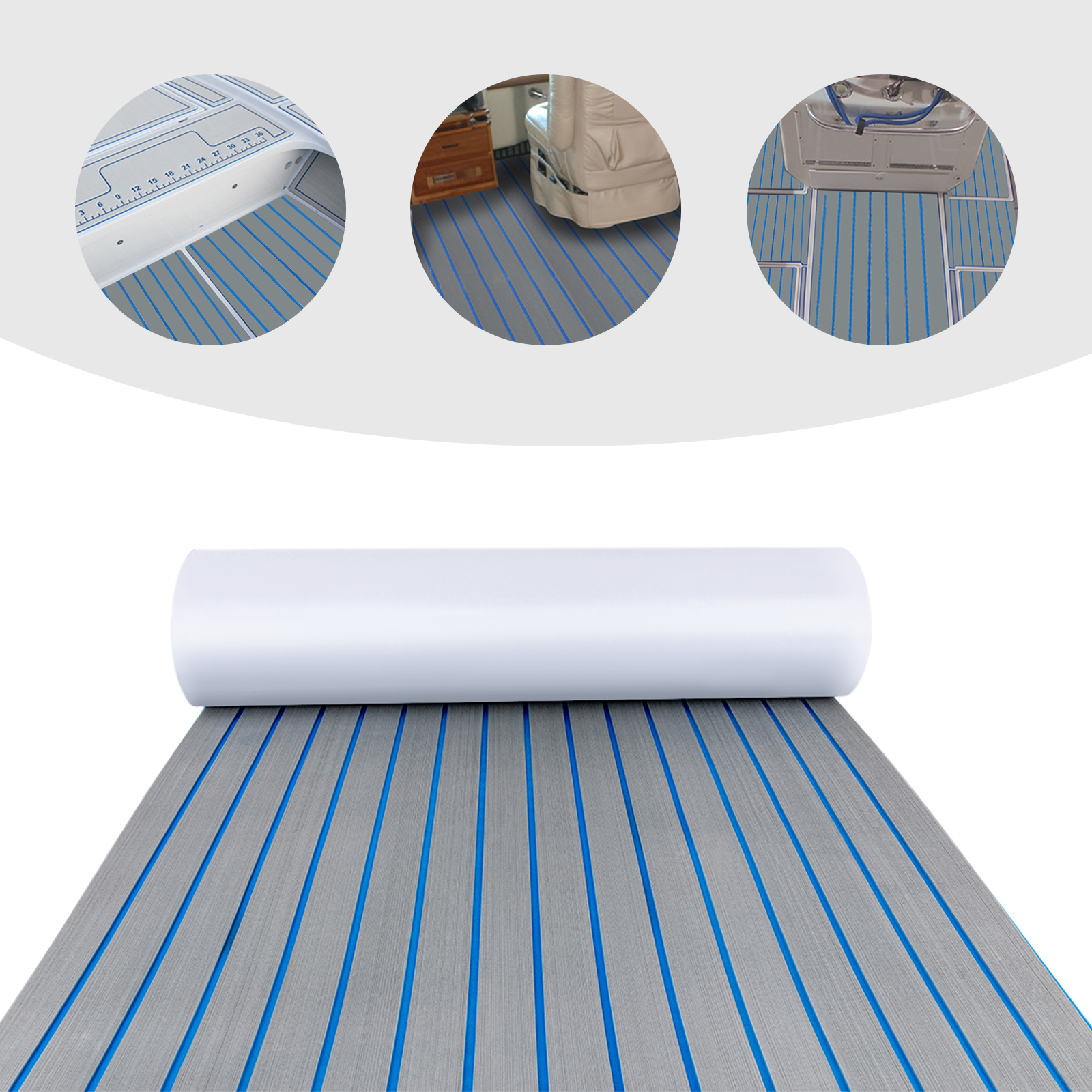 Eva Foam Sheet - 240×90cm EVA-Schaumstoff Marine-Bootsbodenbelag, Kunstteak-Deckbelag, Yacht-Bodenmatte 95×35
