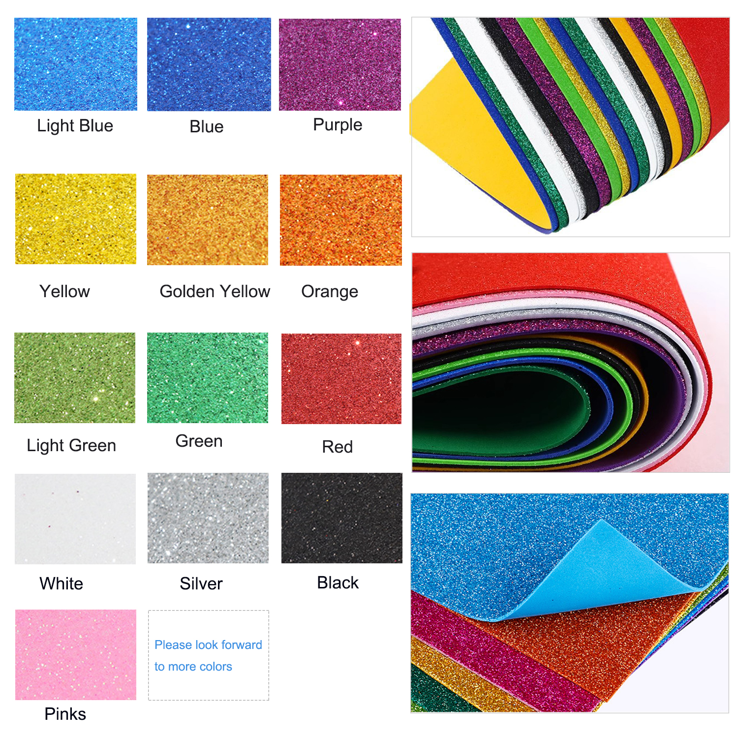 1 Stück glitzernde goldene EVA – Eva Foam Sheet Bewertung und Preis